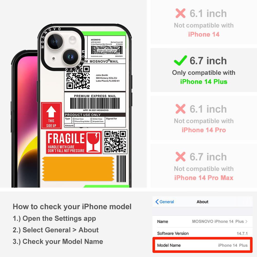 MOSNOVO LABEL Phone Case - iPhone 14 Plus Case - MOSNOVO