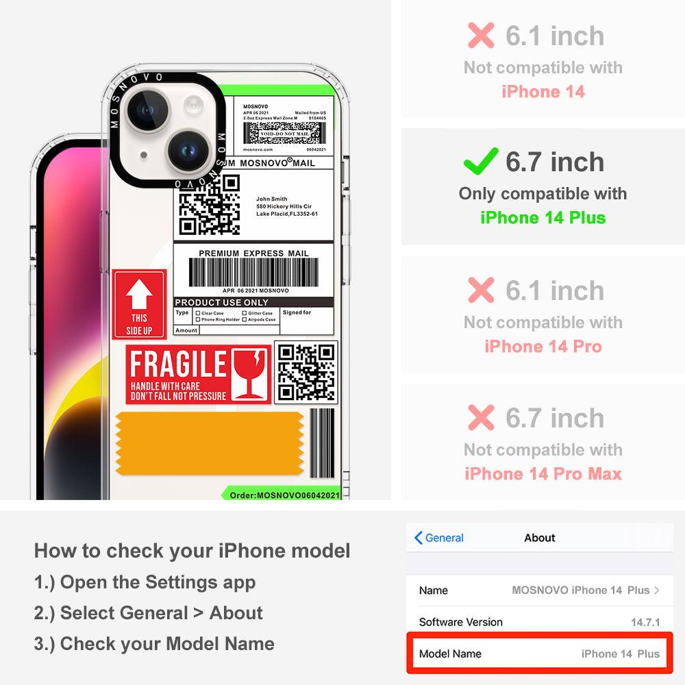 MOSNOVO LABEL Phone Case - iPhone 14 Plus Case - MOSNOVO