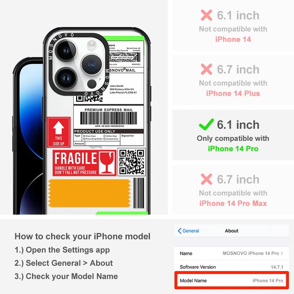 MOSNOVO LABEL Phone Case - iPhone 14 Pro Case - MOSNOVO