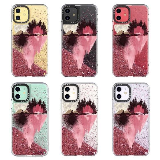 Mountain Landscape Glitter Phone Case - iPhone 11 Case - MOSNOVO