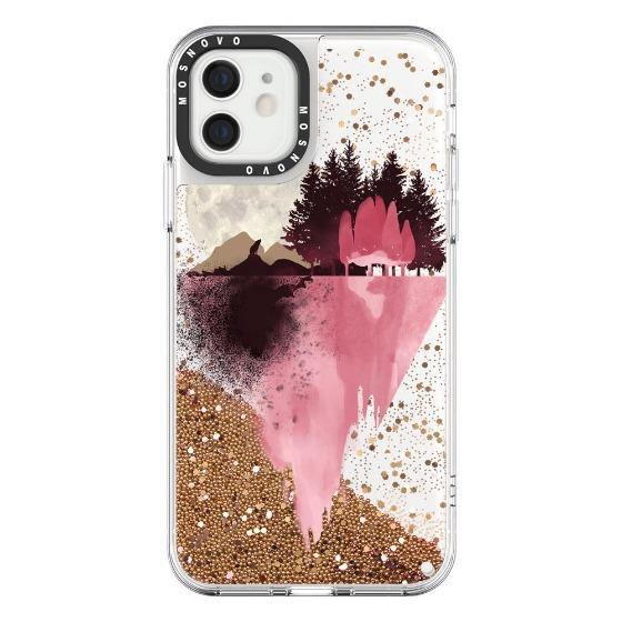 Mountain Landscape Glitter Phone Case - iPhone 12 Mini Case - MOSNOVO