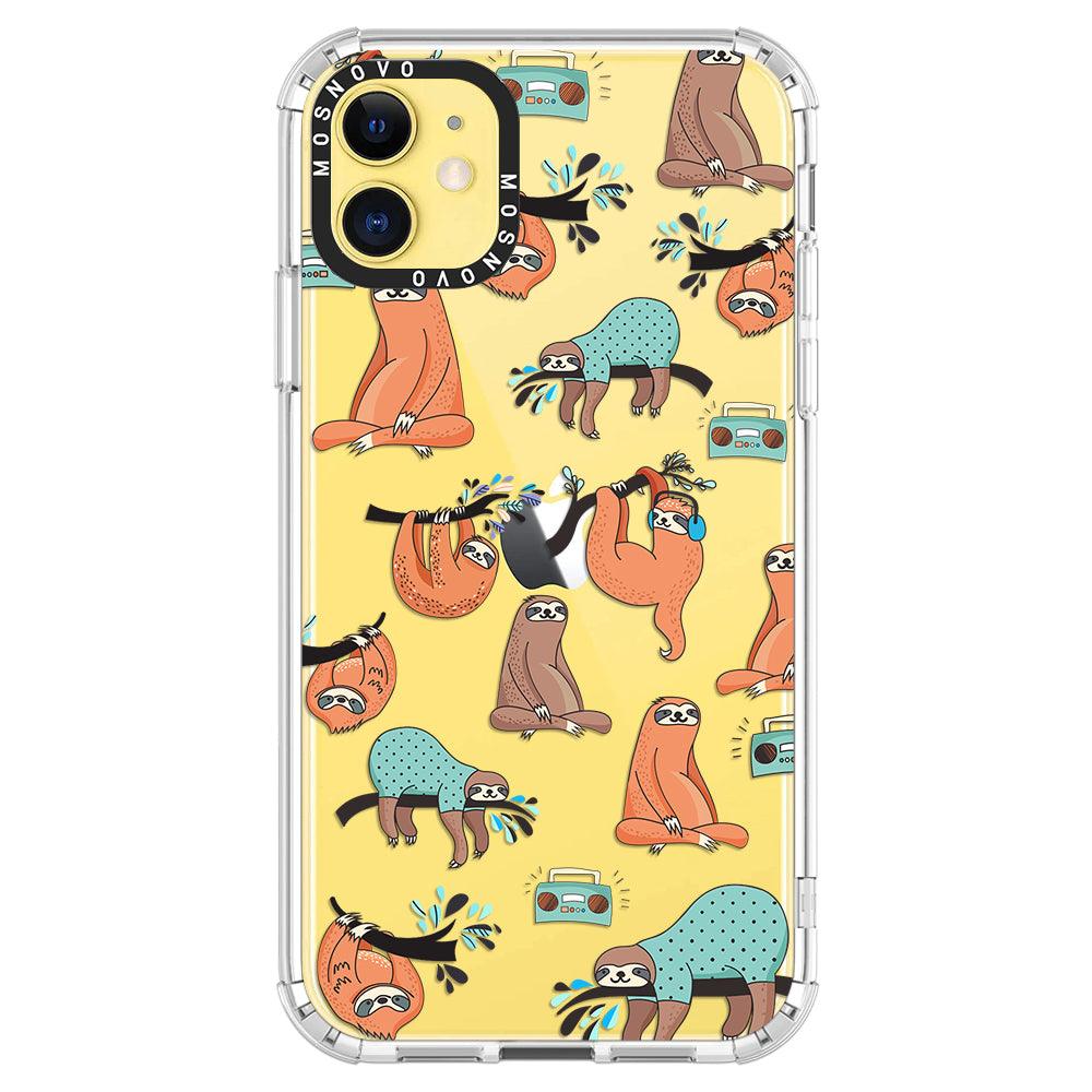 Musical Sloth Phone Case - iPhone 11 Case - MOSNOVO
