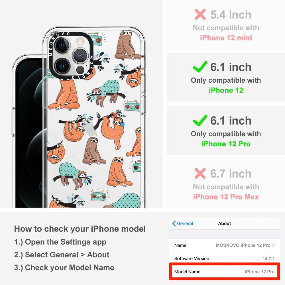 Musical Sloth Phone Case - iPhone 12 Pro Case - MOSNOVO