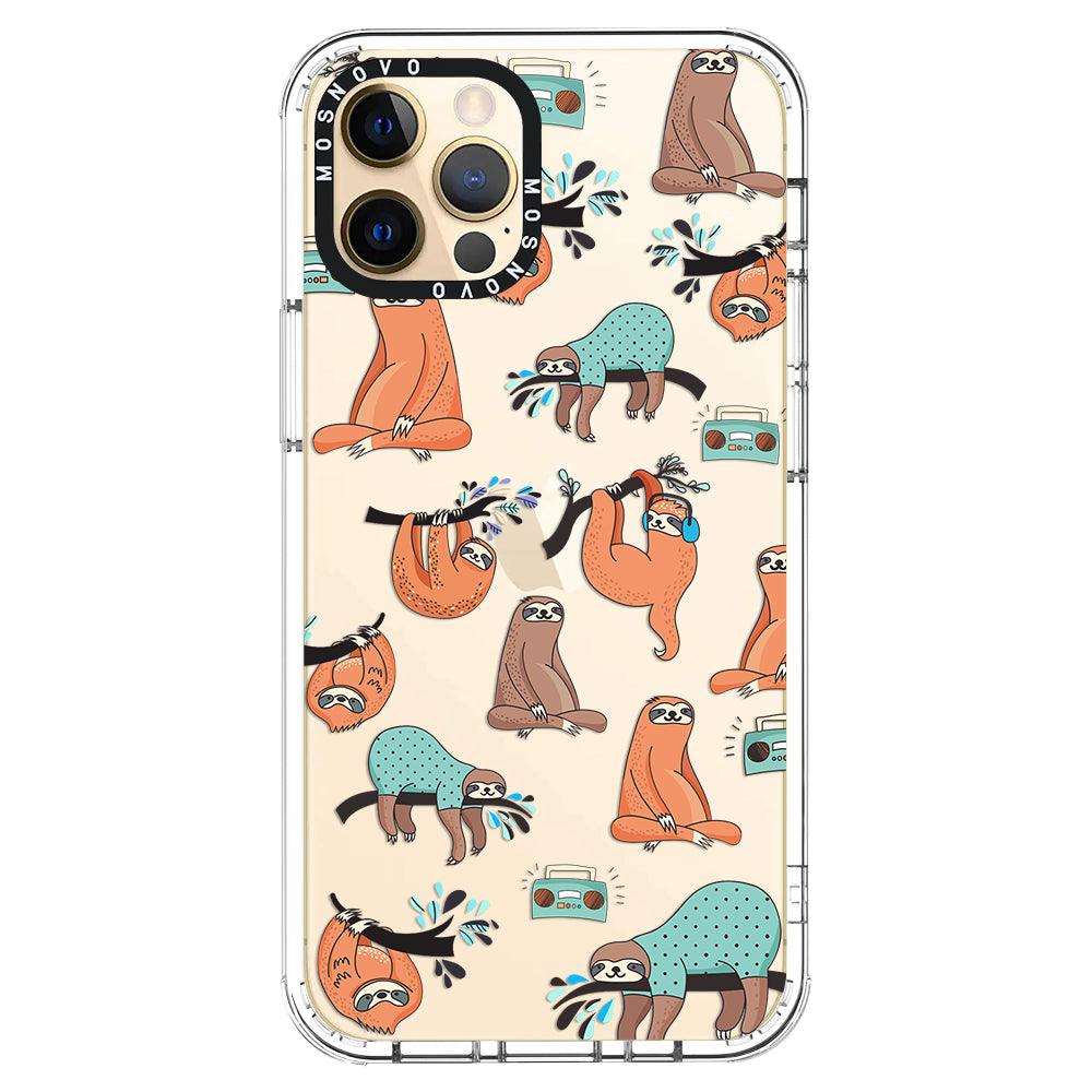 Musical Sloth Phone Case - iPhone 12 Pro Max Case - MOSNOVO