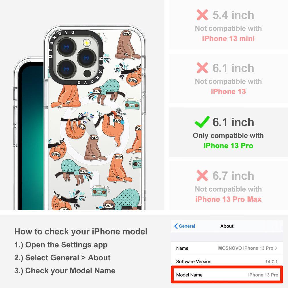 Musical Sloth Phone Case - iPhone 13 Pro Case - MOSNOVO