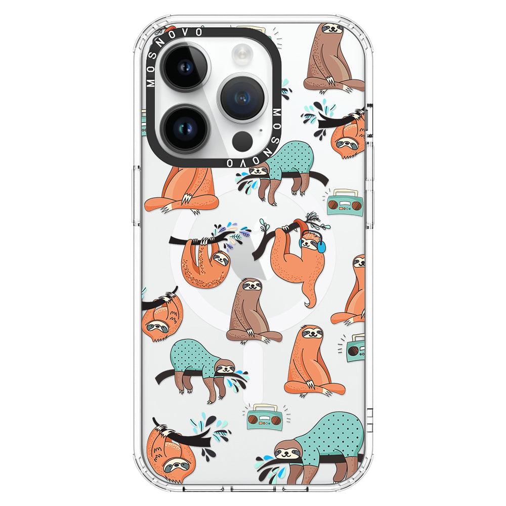 Musical Sloth Phone Case - iPhone 14 Pro Case - MOSNOVO