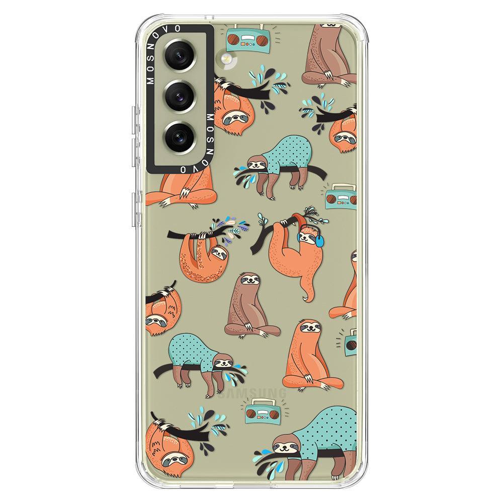 Musical Sloth Phone Case - Samsung Galaxy S21 FE Case - MOSNOVO
