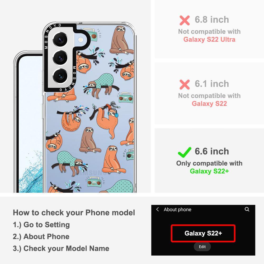 Musical Sloth Phone Case - Samsung Galaxy S22 Plus Case - MOSNOVO