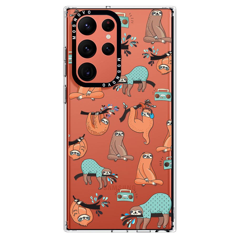 Musical Sloth Phone Case - Samsung Galaxy S22 Ultra Case - MOSNOVO
