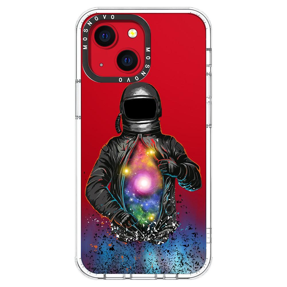 Mystery Astronaut Phone Case - iPhone 13 Mini Case - MOSNOVO
