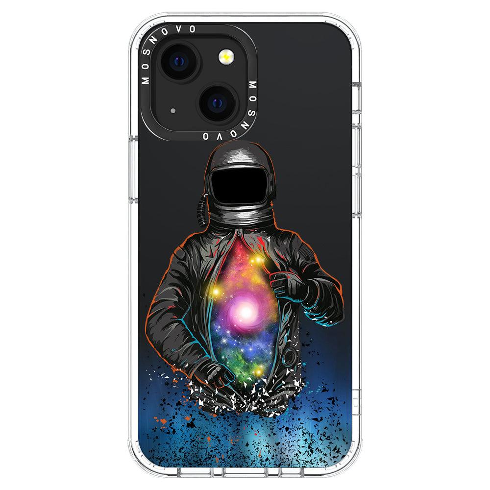 Mystery Astronaut Phone Case - iPhone 13 Mini Case - MOSNOVO