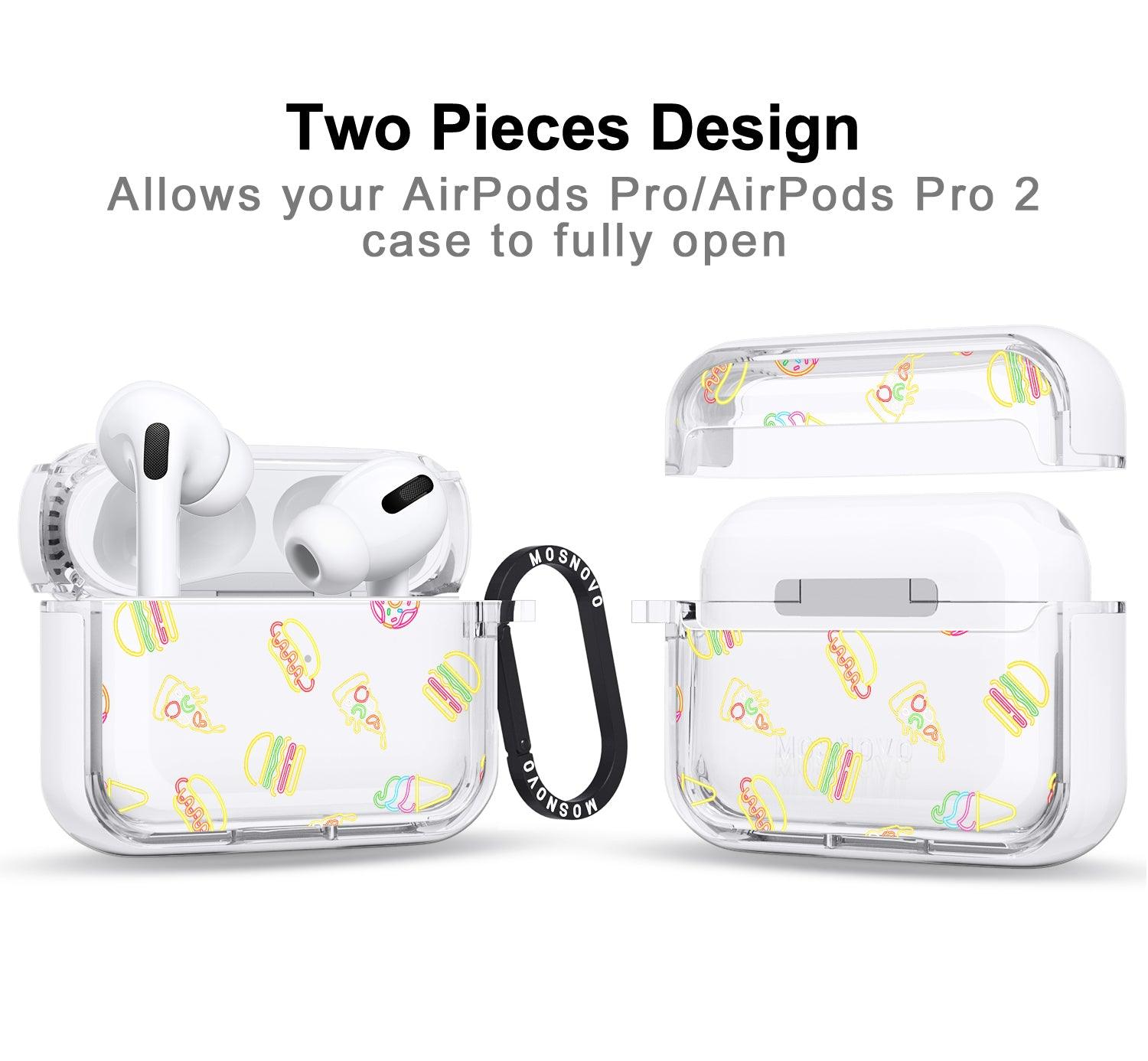 Neon Burgers AirPods Pro 2 Case (2nd Generation) - MOSNOVO