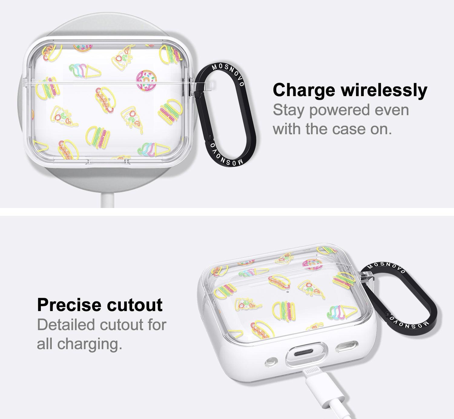 Neon Burgers AirPods Pro 2 Case (2nd Generation) - MOSNOVO