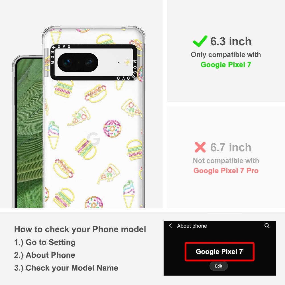 Neon Junk Food Phone Case - Google Pixel 7 Case - MOSNOVO