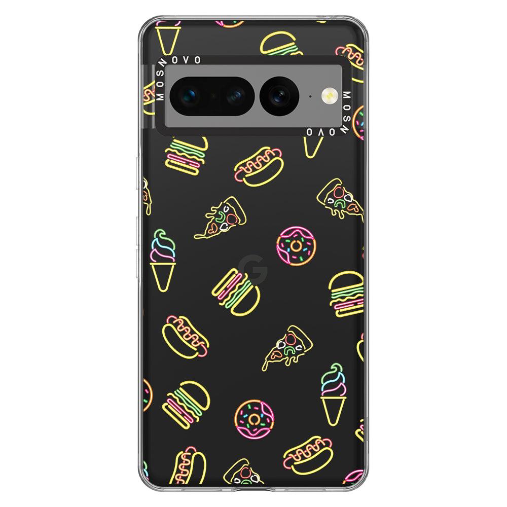 Neon Junk Food Phone Case - Google Pixel 7 Pro Case - MOSNOVO