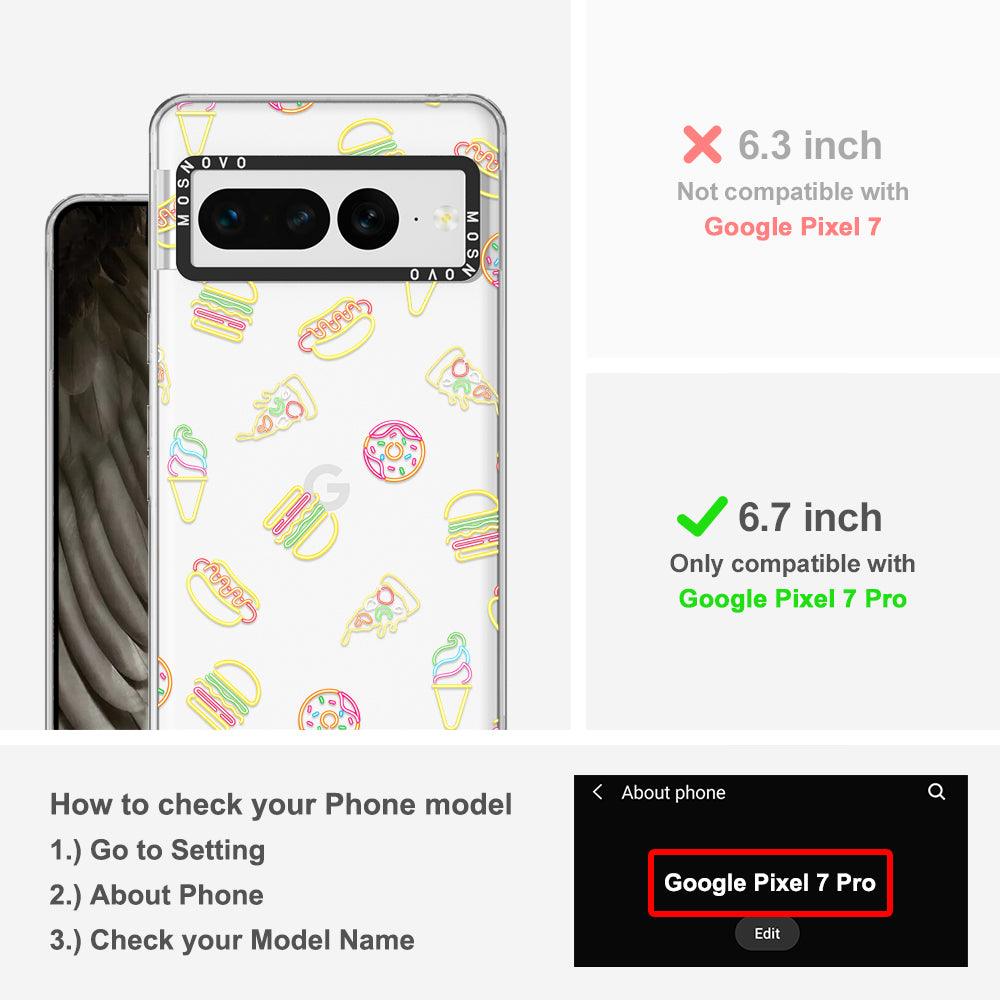 Neon Junk Food Phone Case - Google Pixel 7 Pro Case - MOSNOVO