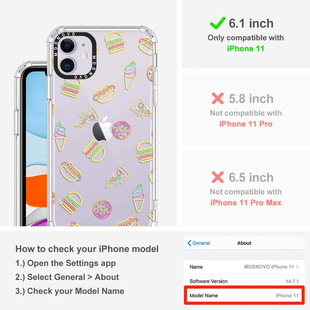 Neon Burgers Phone Case - iPhone 11 Case - MOSNOVO