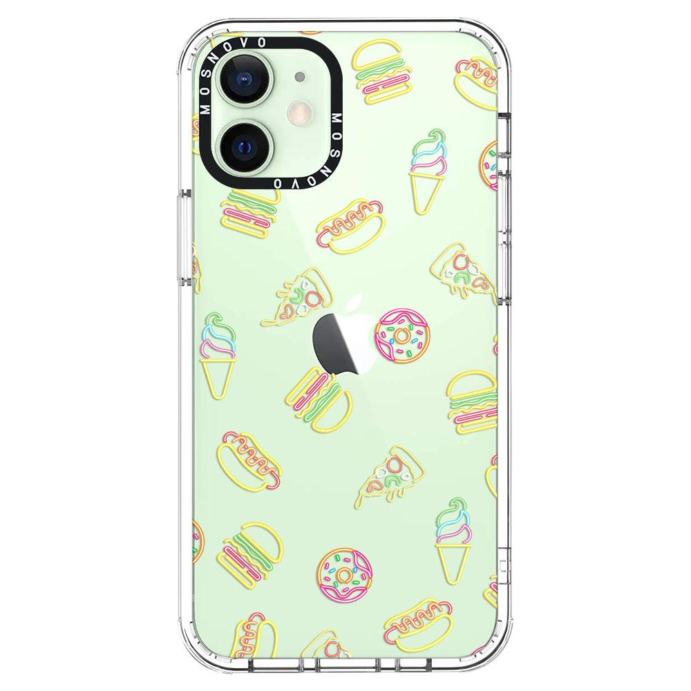 Neon Junk Food Phone Case - iPhone 12 Mini Case - MOSNOVO