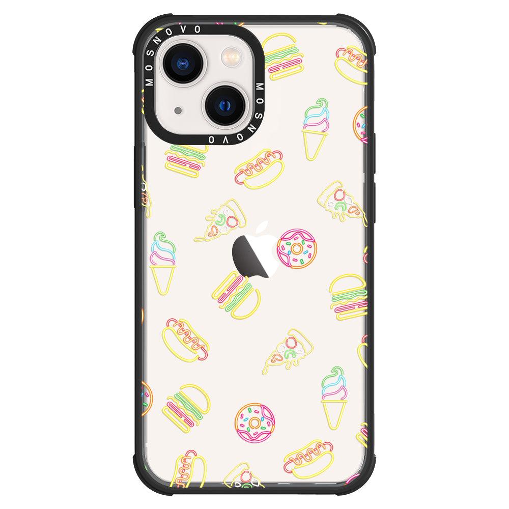 Neon Burgers Phone Case - iPhone 13 Case - MOSNOVO