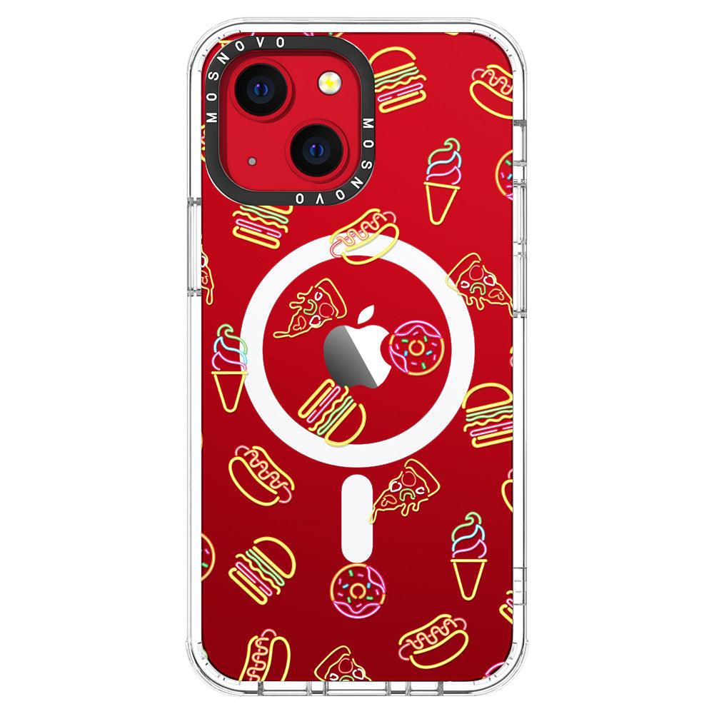 Neon Burgers Phone Case - iPhone 13 Case - MOSNOVO