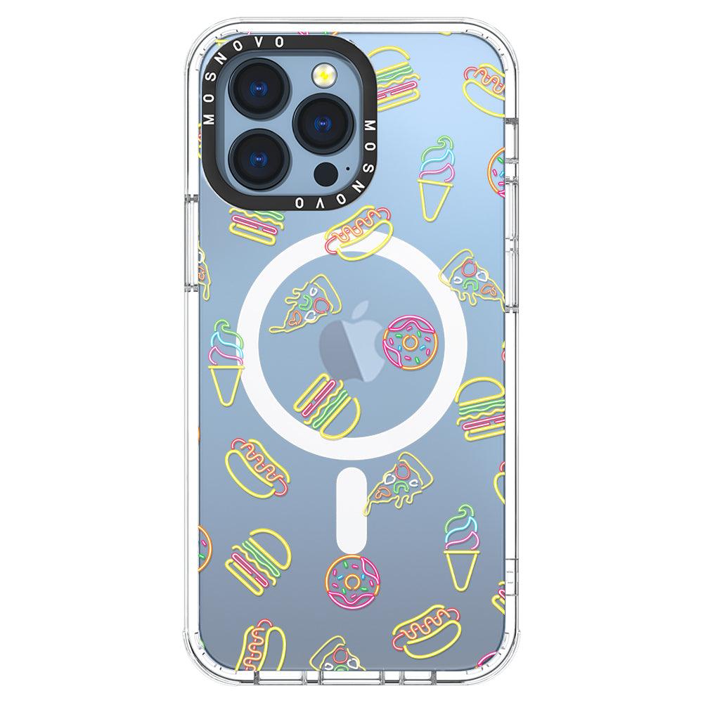 Neon Burgers Phone Case - iPhone 13 Pro Case - MOSNOVO