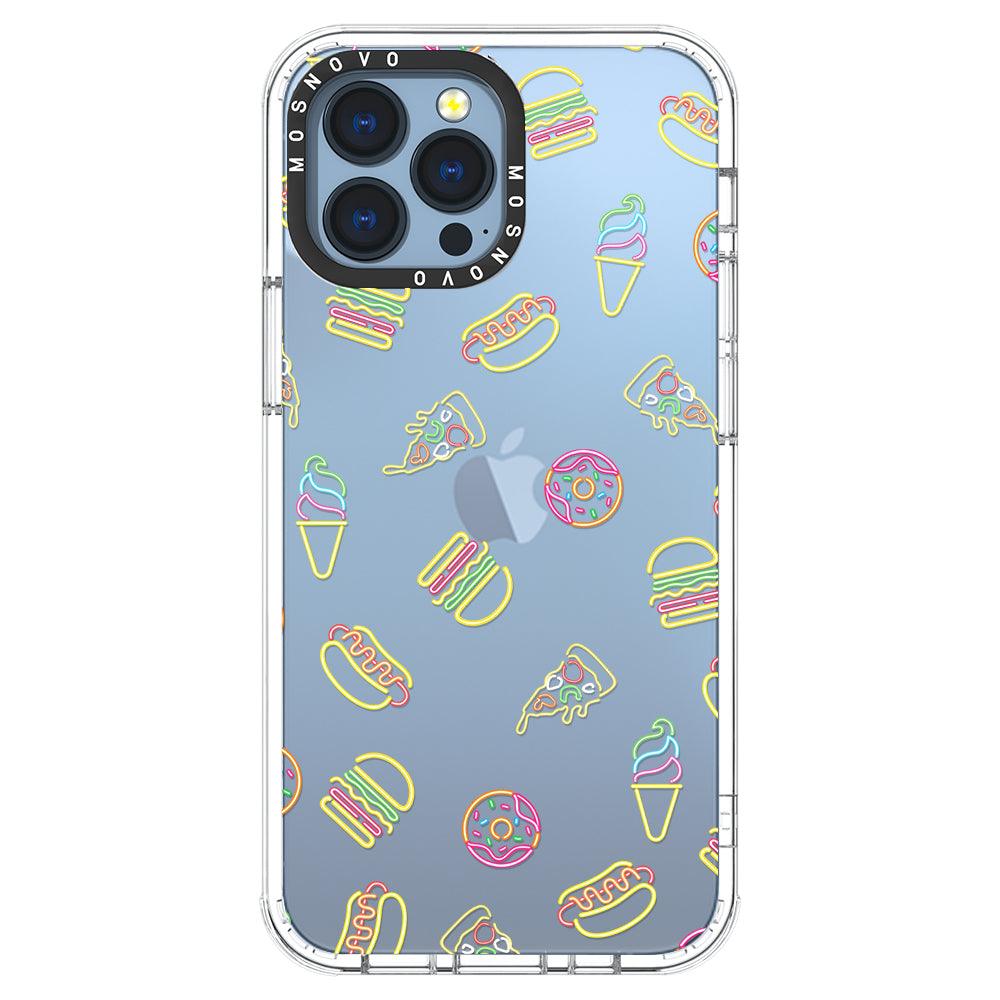 Neon Burgers Phone Case - iPhone 13 Pro Max Case - MOSNOVO