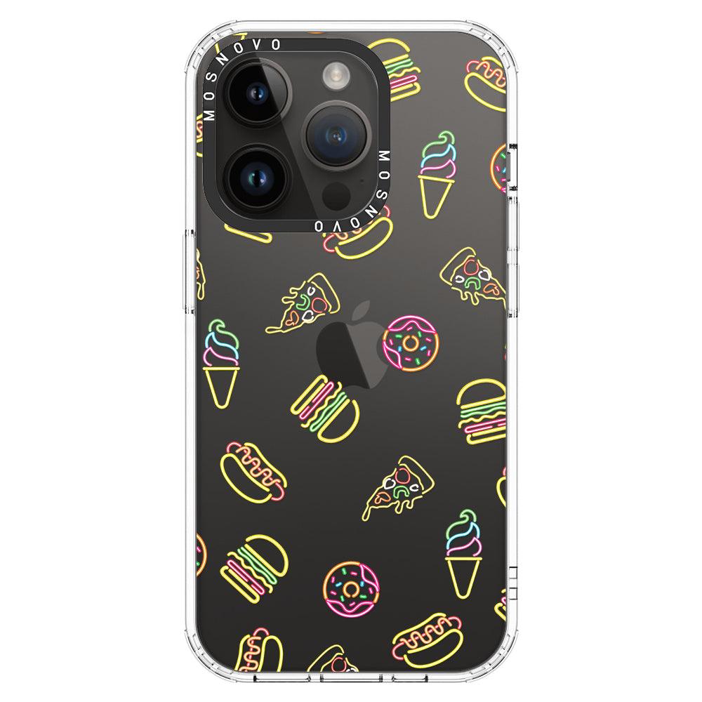 Neon Burgers Phone Case - iPhone 14 Pro Case - MOSNOVO