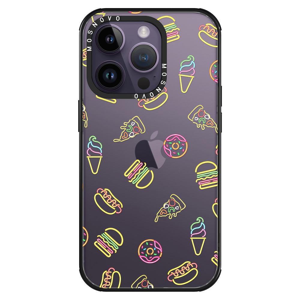Neon Burgers Phone Case - iPhone 14 Pro Case - MOSNOVO