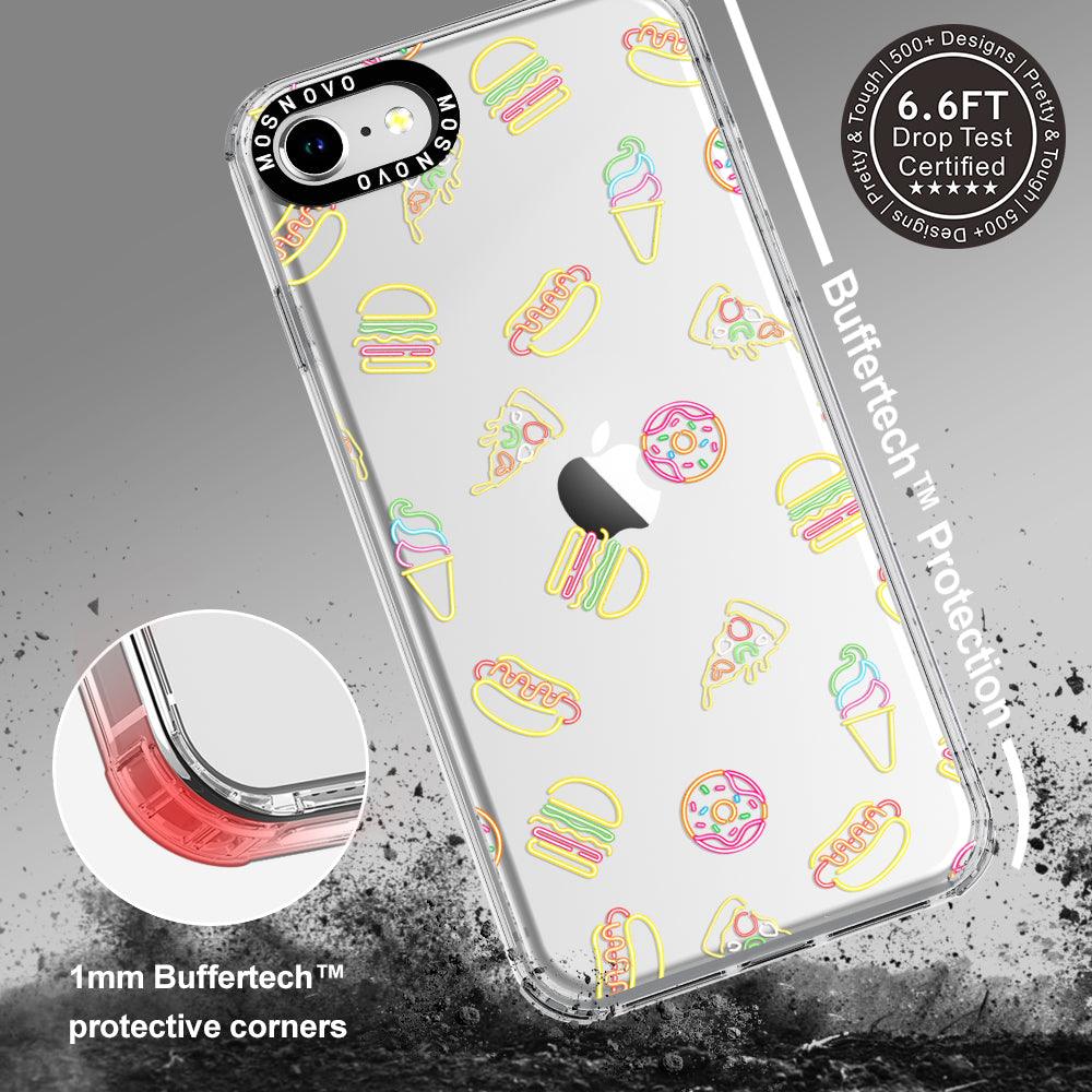 Neon Burgers Phone Case - iPhone 7 Case - MOSNOVO