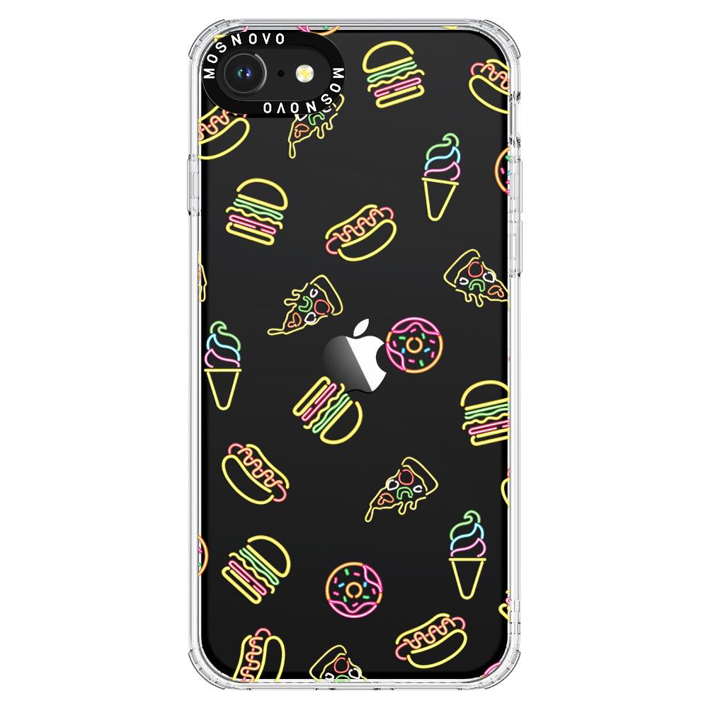 Neon Burgers Phone Case - iPhone 8 Case - MOSNOVO