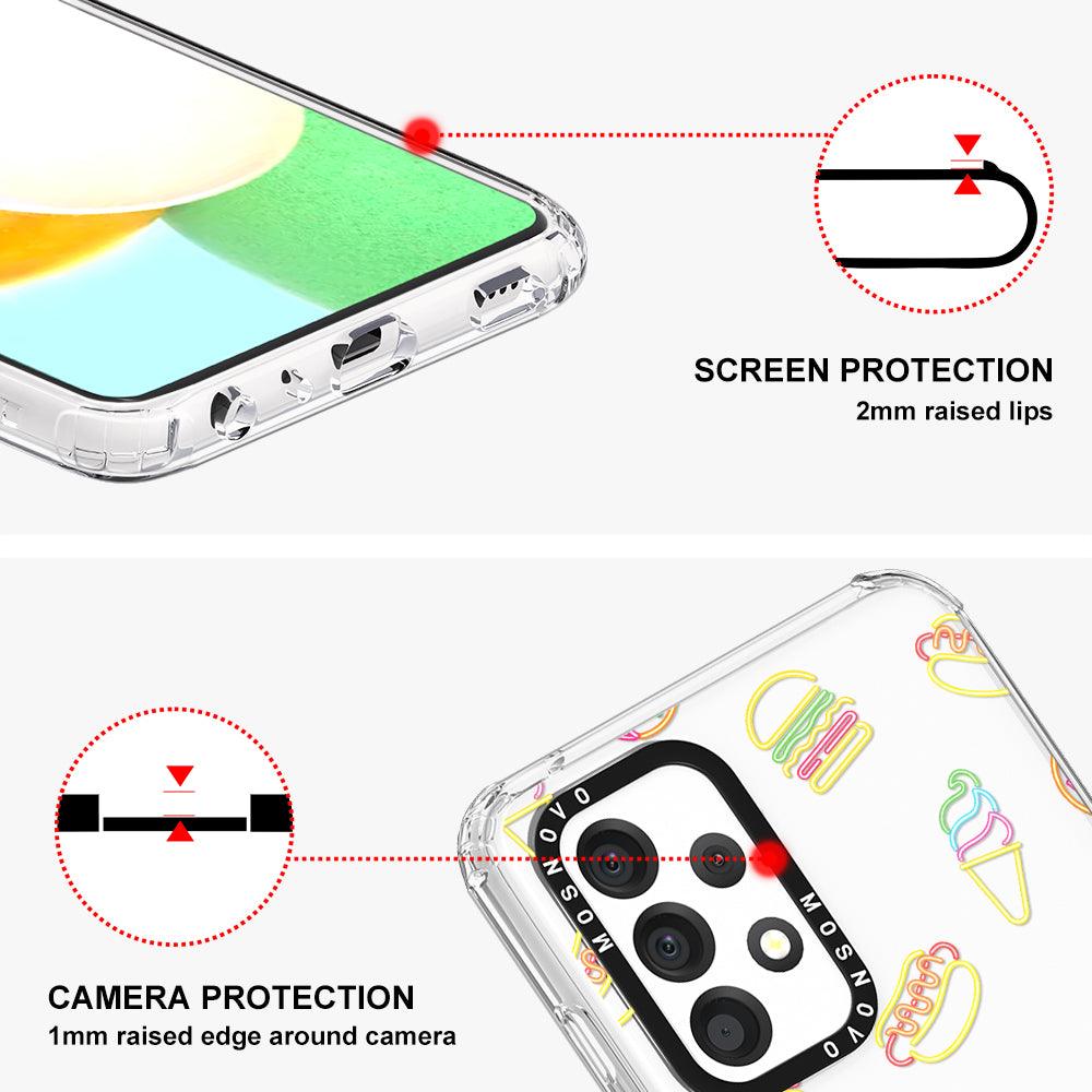 Neon Junk Food Phone Case - Samsung Galaxy A52 & A52s Case - MOSNOVO