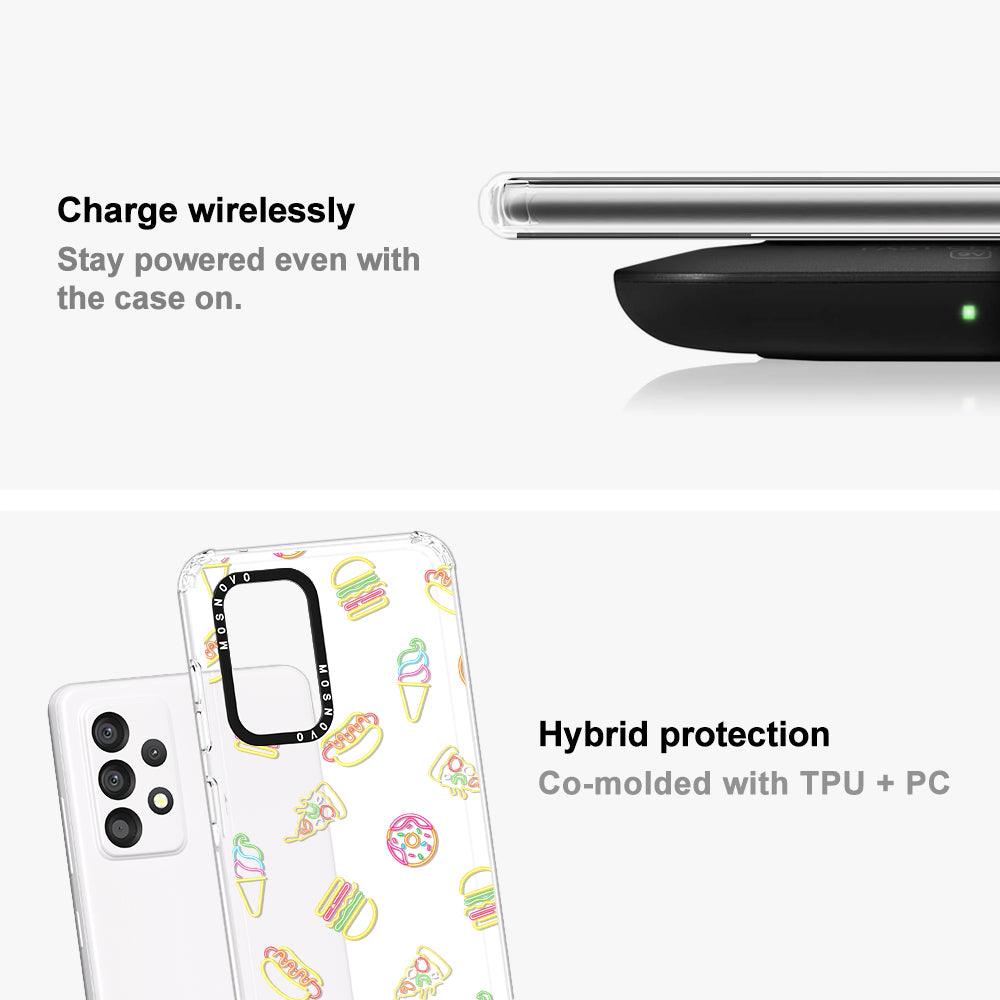 Neon Junk Food Phone Case - Samsung Galaxy A52 & A52s Case - MOSNOVO