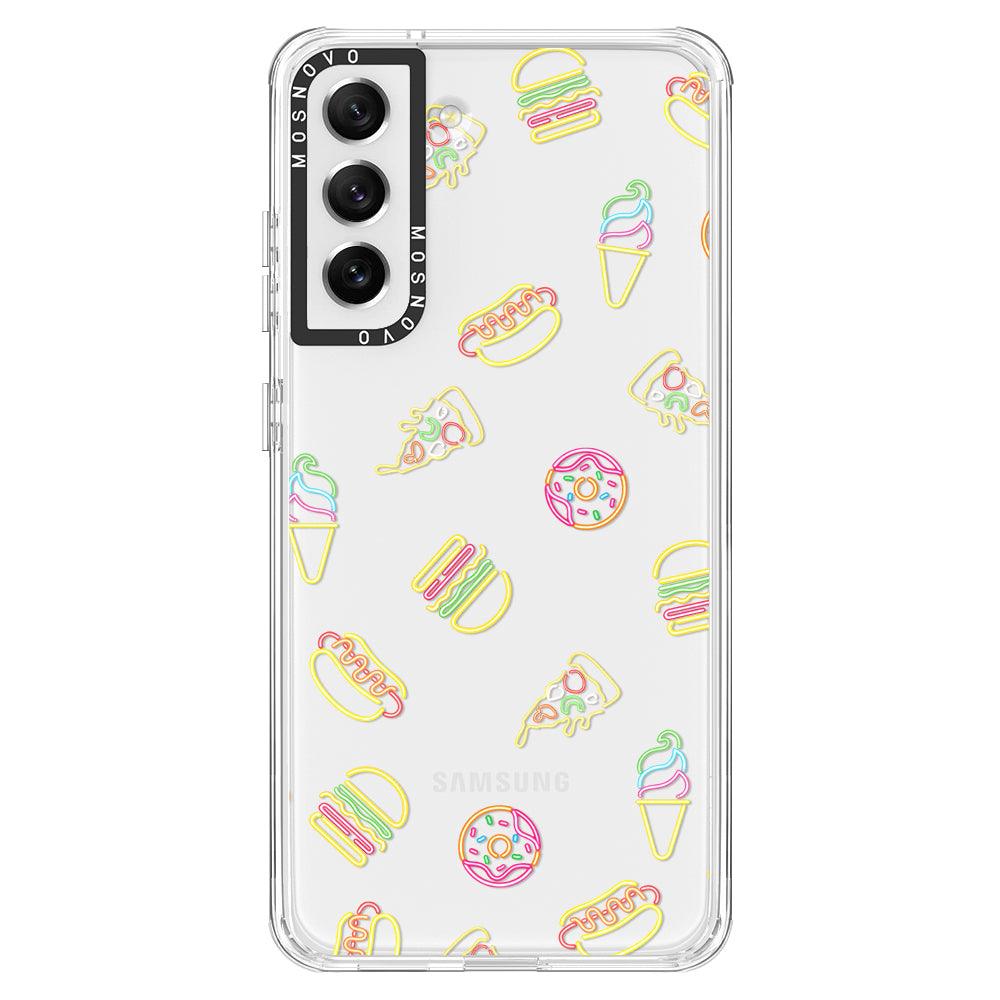 Neon Junk Food Phone Case - Samsung Galaxy S21 FE Case - MOSNOVO