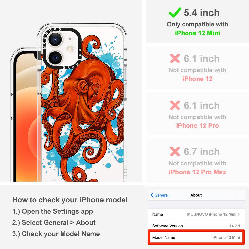 Octopus Phone Case - iPhone 12 Mini Case - MOSNOVO