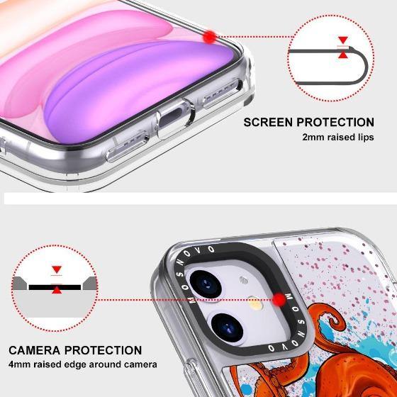 Octupus Glitter Phone Case - iPhone 11 Case - MOSNOVO