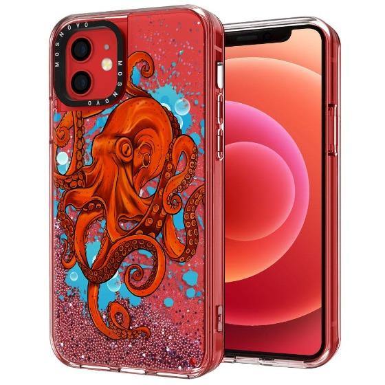 Octupus Glitter Phone Case - iPhone 12 Case - MOSNOVO