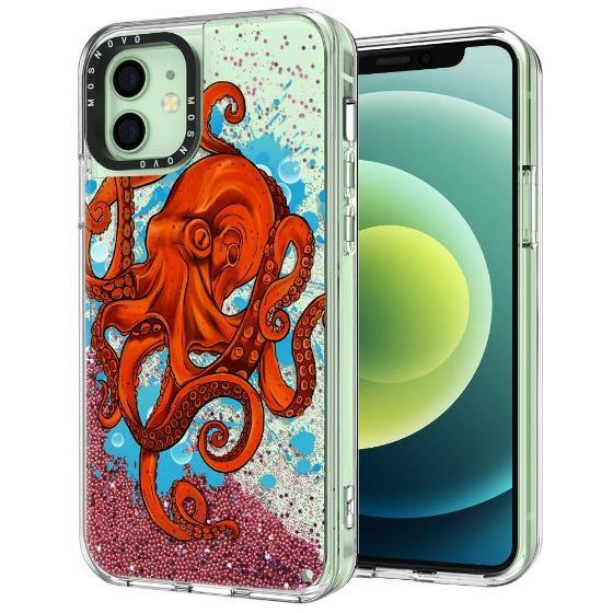 Octupus Glitter Phone Case - iPhone 12 Mini Case - MOSNOVO
