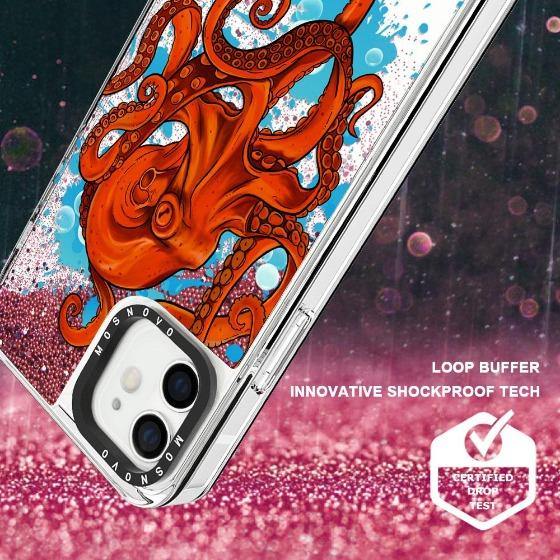 Octupus Glitter Phone Case - iPhone 12 Mini Case - MOSNOVO