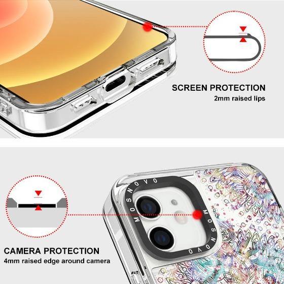 Ombre Mandala Glitter Phone Case - iPhone 12 Case