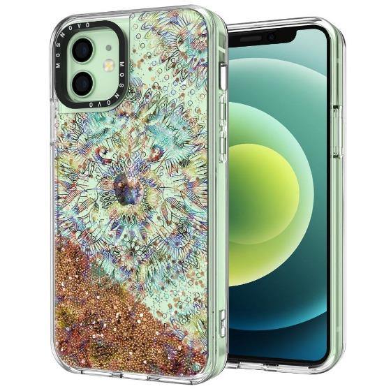 Ombre Mandala Glitter Phone Case - iPhone 12 Mini Case - MOSNOVO