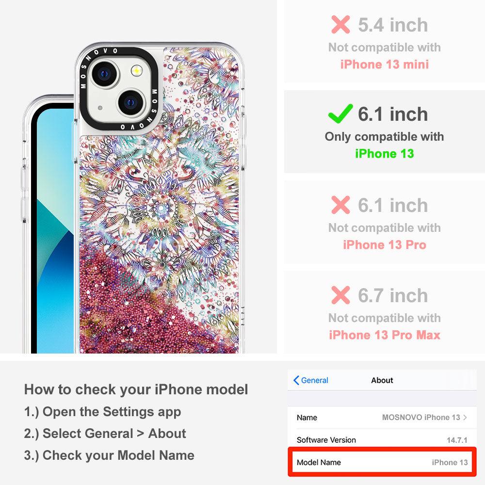 Ombre Mandala Glitter Phone Case - iPhone 13 Case - MOSNOVO