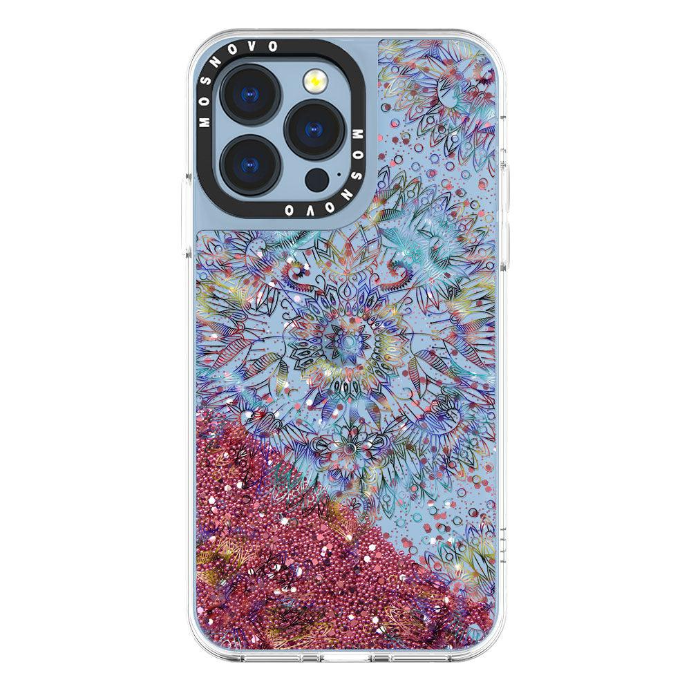Ombre Mandala Glitter Phone Case - iPhone 13 Pro Case - MOSNOVO