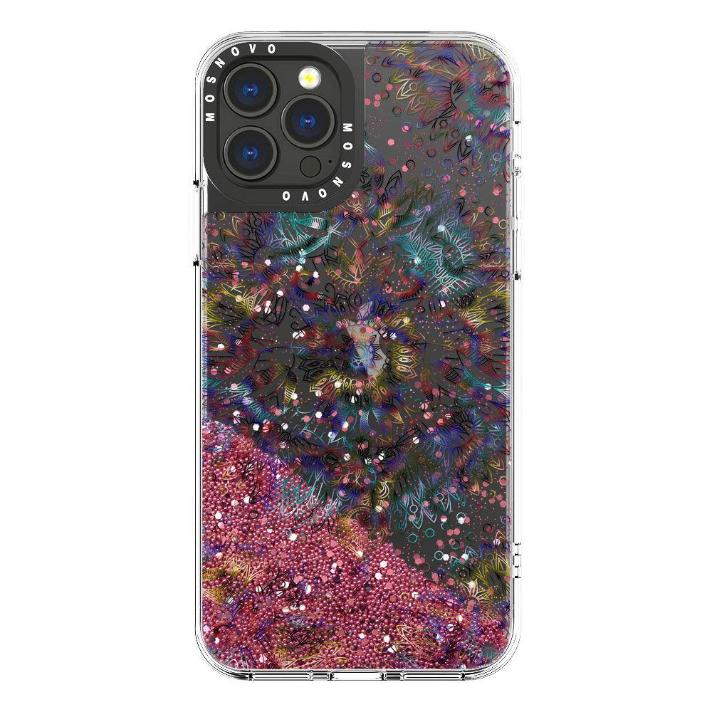 Ombre Mandala Glitter Phone Case - iPhone 13 Pro Max Case - MOSNOVO
