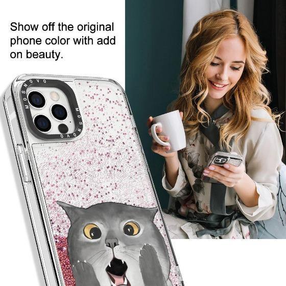 OMG Cat Glitter Phone Case - iPhone 12 Pro Max Case - MOSNOVO