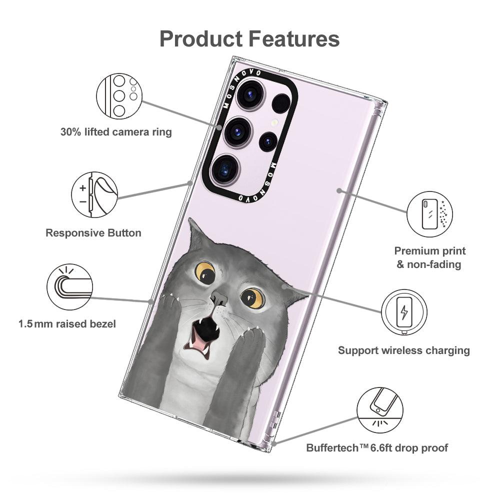 OMG Cat Phone Case - Samsung Galaxy S23 Ultra Case - MOSNOVO