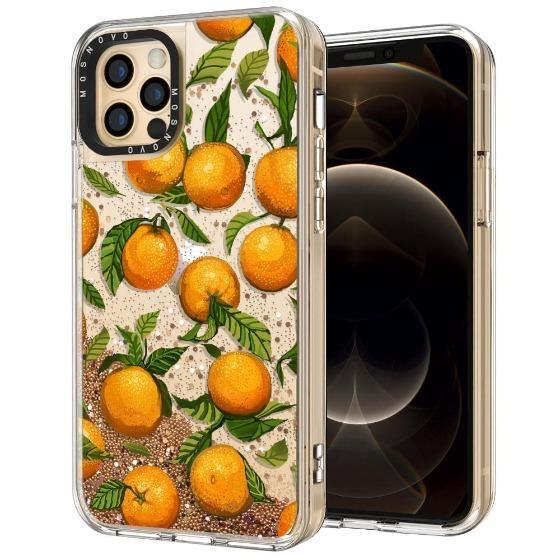 Orange Glitter Phone Case - iPhone 12 Pro Case - MOSNOVO