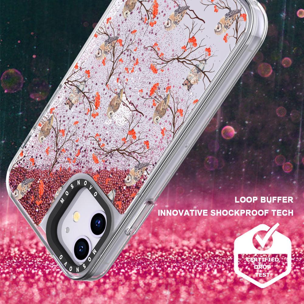 Owl Glitter Phone Case - iPhone 11 Case - MOSNOVO