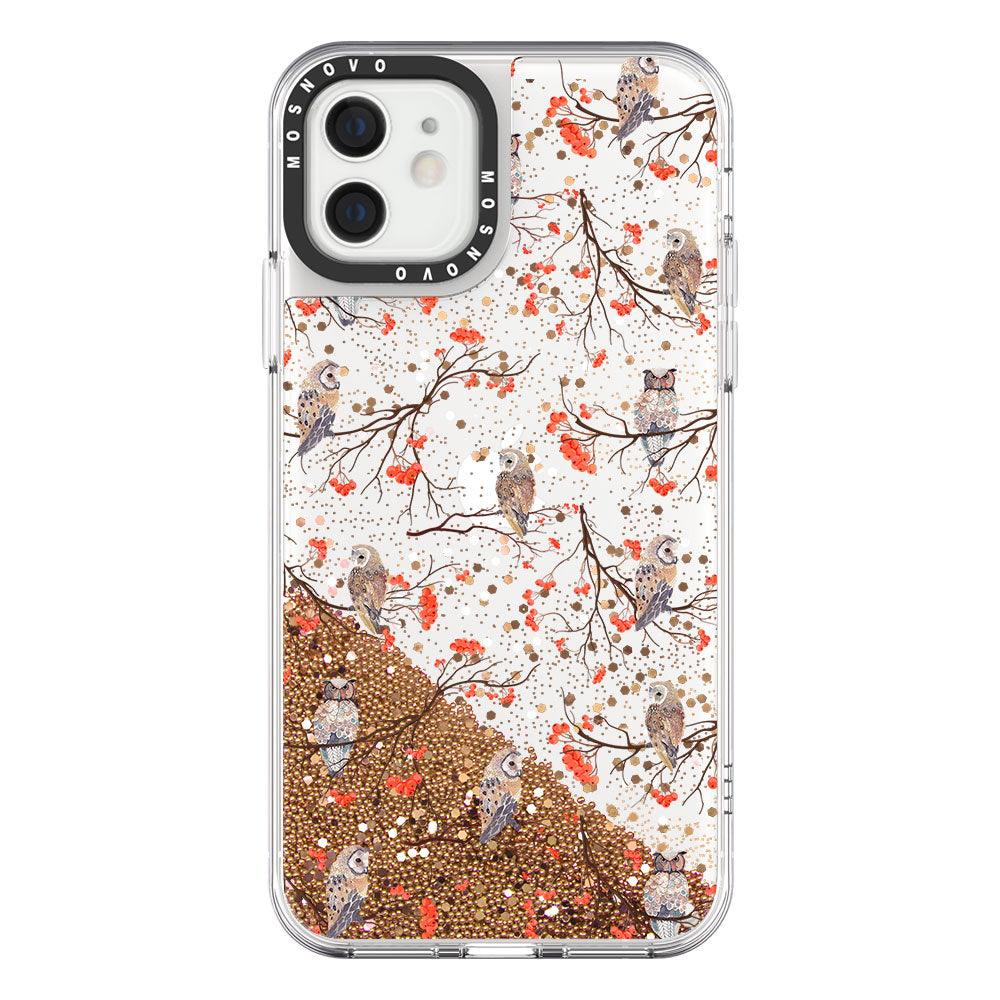 Owl Glitter Phone Case - iPhone 12 Case - MOSNOVO