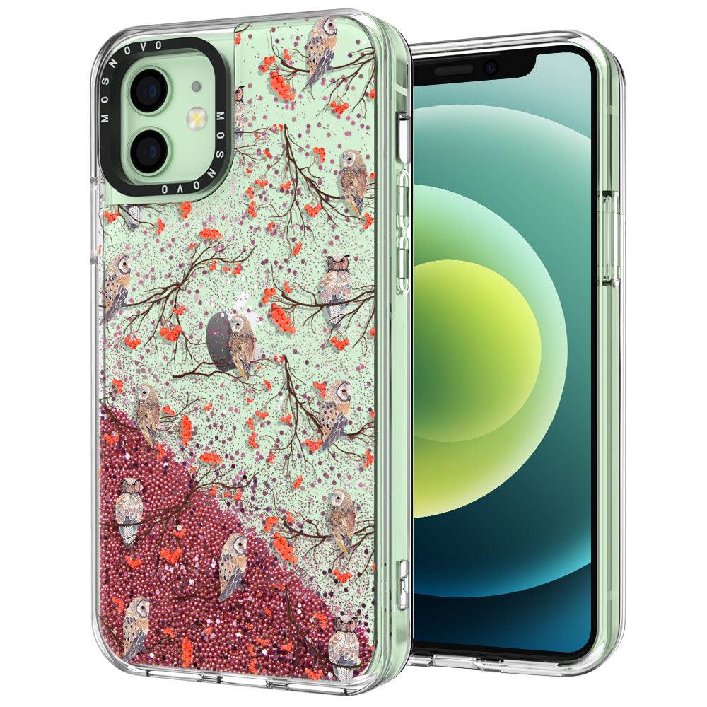 Owl Glitter Phone Case - iPhone 12 Case - MOSNOVO