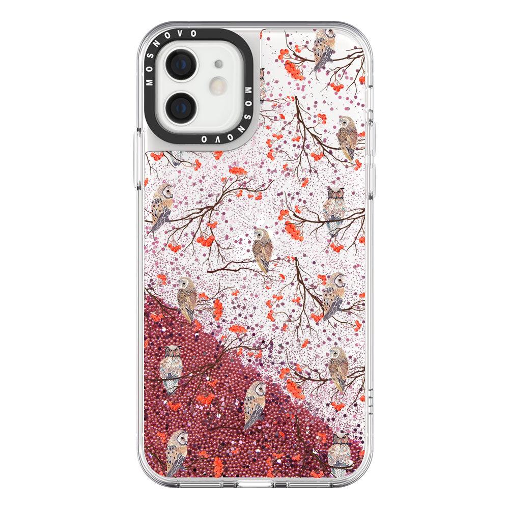Owl Glitter Phone Case - iPhone 12 Mini Case - MOSNOVO